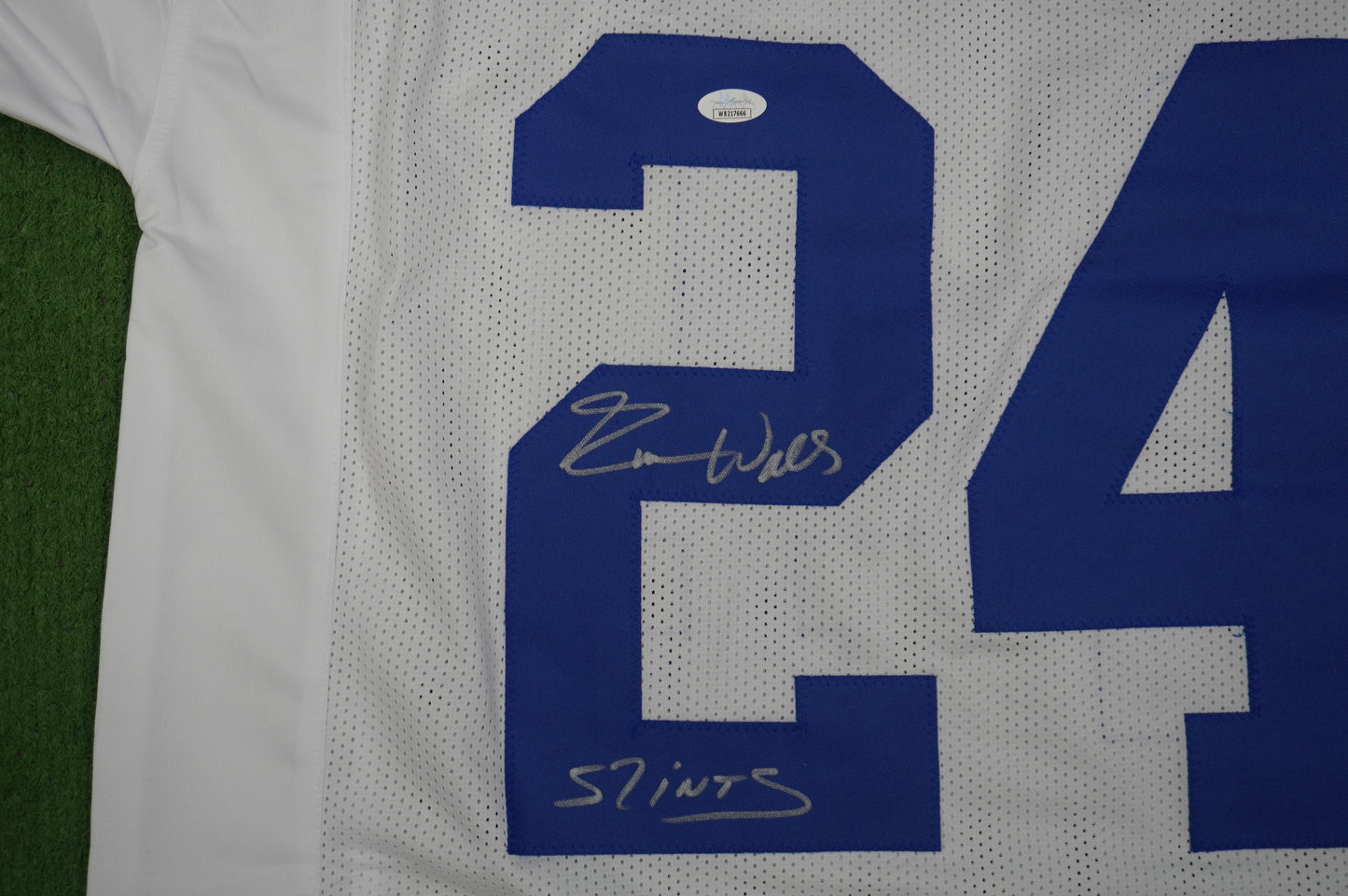 EVERSON WALLS DALLAS COWBOYS SIGNED JERSEY 3XL NY Giants w/57 Ints JSA COA