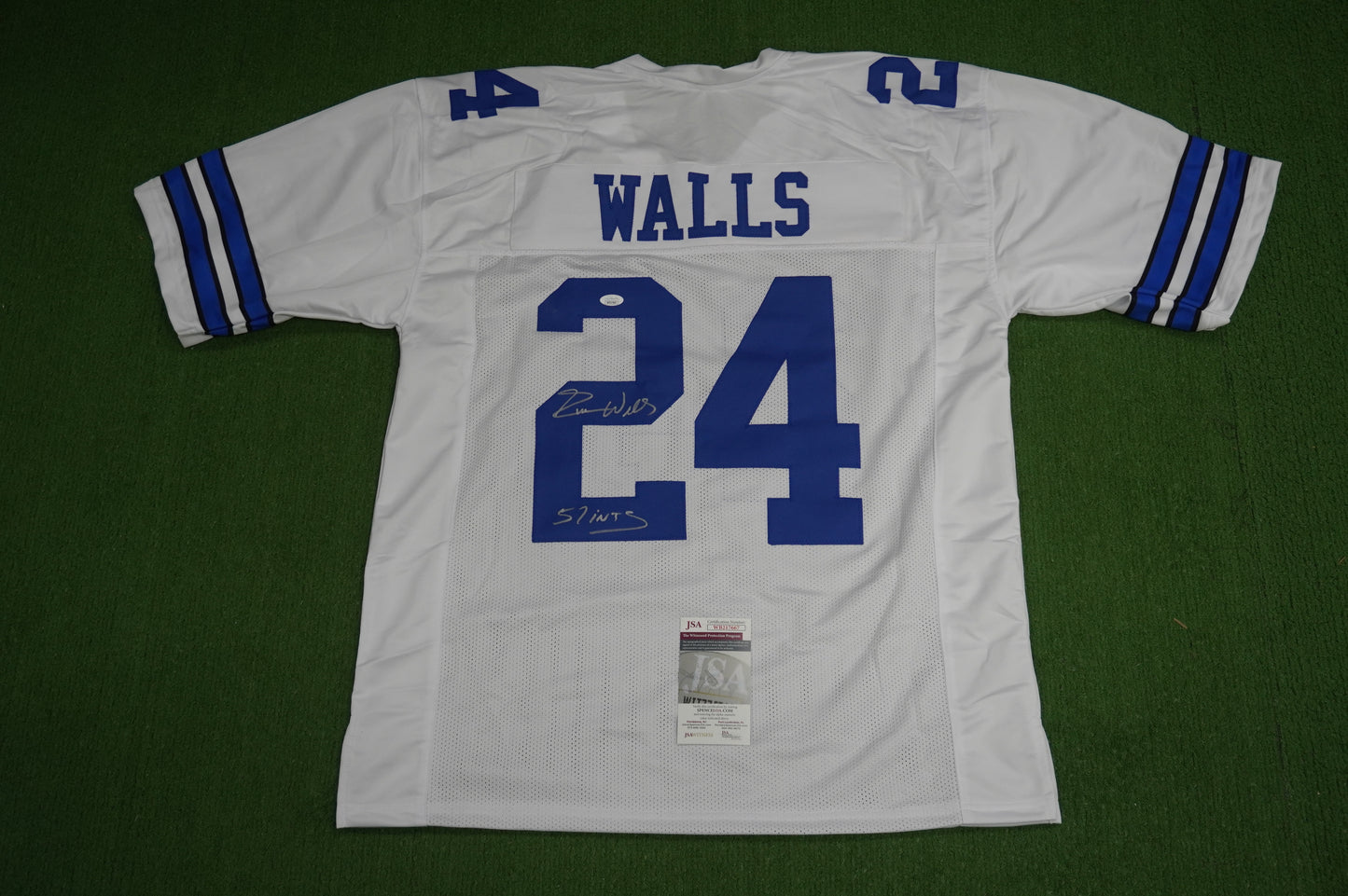 EVERSON WALLS DALLAS COWBOYS SIGNED JERSEY 3XL NY Giants w/57 Ints JSA COA