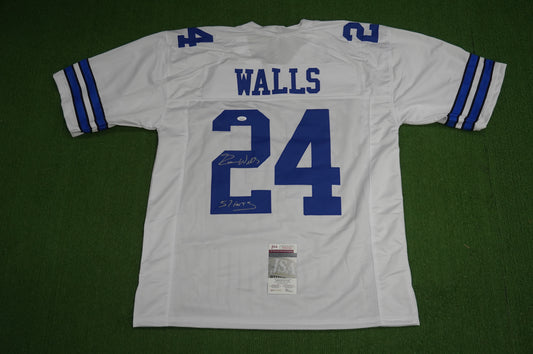EVERSON WALLS DALLAS COWBOYS SIGNED JERSEY 3XL NY Giants w/57 Ints JSA COA