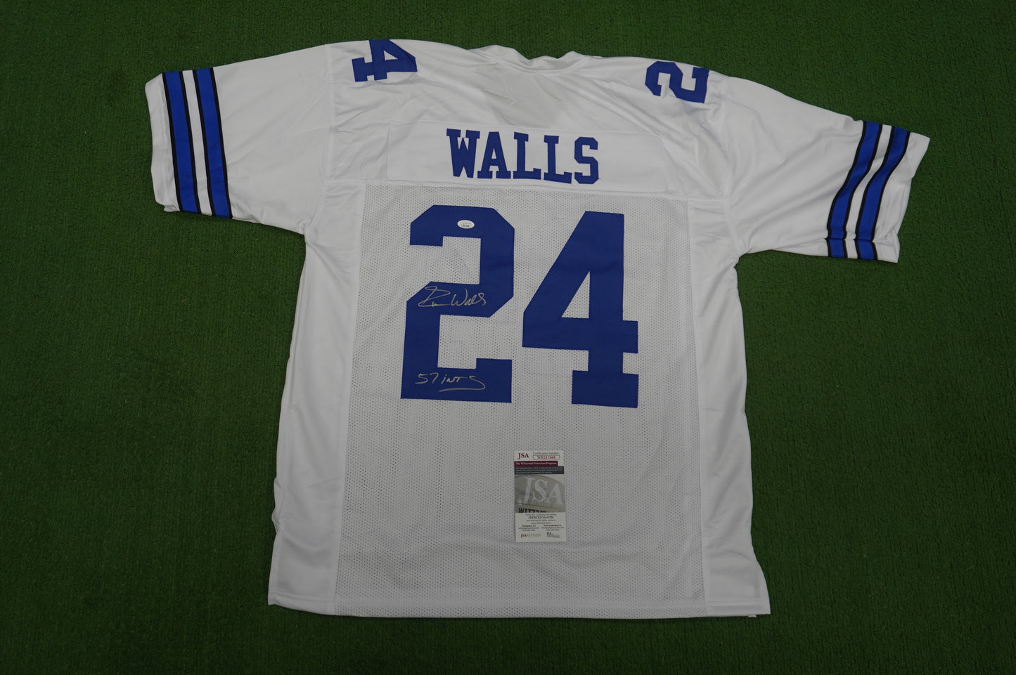 EVERSON WALLS DALLAS COWBOYS SIGNED JERSEY 3XL NY Giants w/57 Ints JSA COA