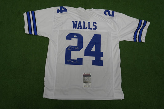 EVERSON WALLS DALLAS COWBOYS SIGNED JERSEY 3XL NY Giants w/57 Ints JSA COA