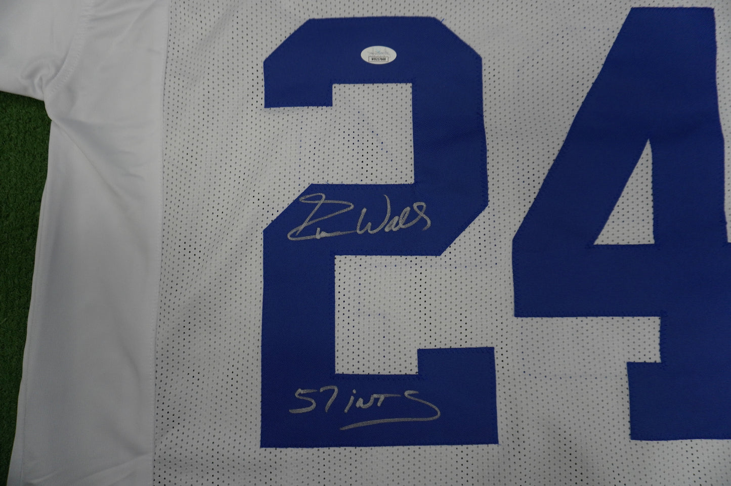 EVERSON WALLS DALLAS COWBOYS SIGNED JERSEY 3XL NY Giants w/57 Ints JSA COA