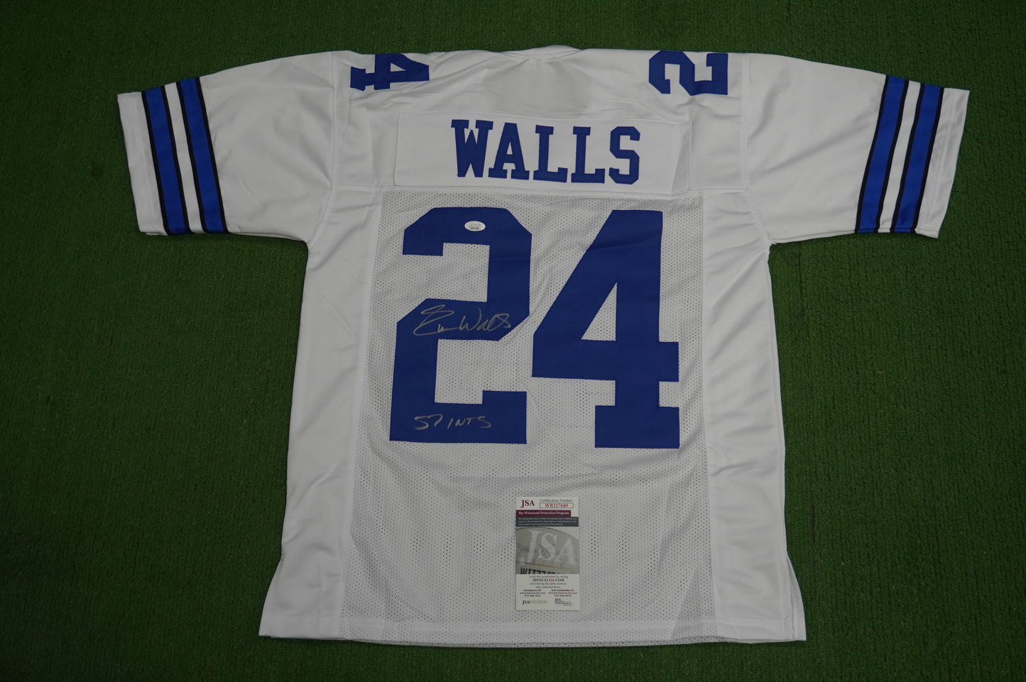 EVERSON WALLS DALLAS COWBOYS SIGNED JERSEY M NY Giants w/57 Ints JSA COA