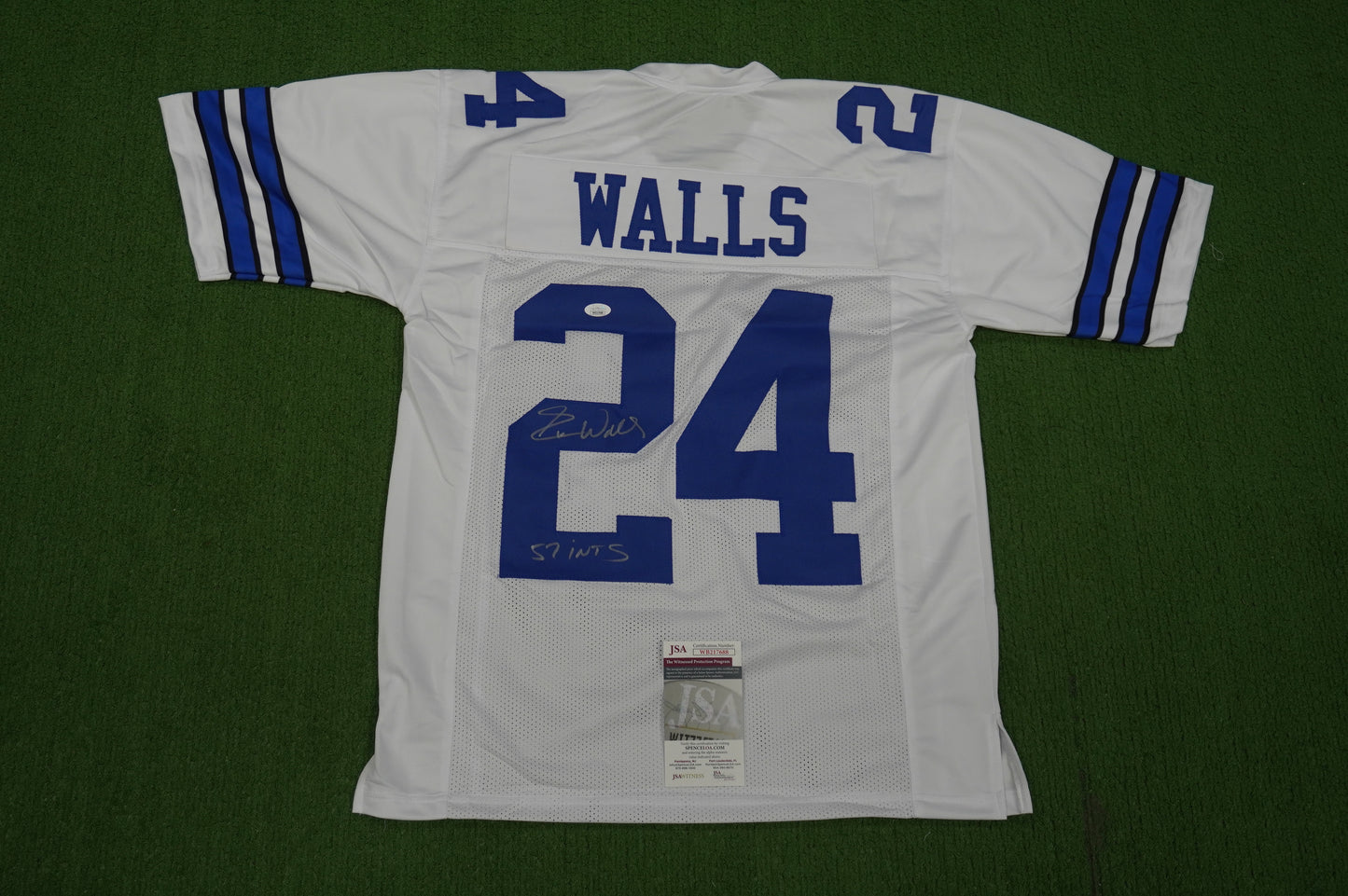 EVERSON WALLS DALLAS COWBOYS SIGNED JERSEY M NY Giants w/57 Ints JSA COA