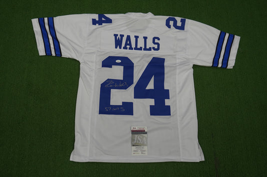 EVERSON WALLS DALLAS COWBOYS SIGNED JERSEY M NY Giants w/57 Ints JSA COA