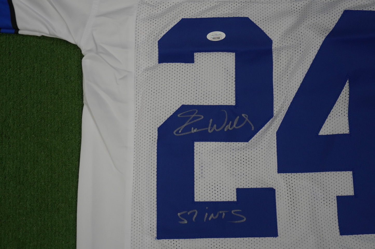 EVERSON WALLS DALLAS COWBOYS SIGNED JERSEY M NY Giants w/57 Ints JSA COA