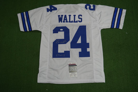 EVERSON WALLS DALLAS COWBOYS SIGNED JERSEY M NY Giants w/57 Ints JSA COA