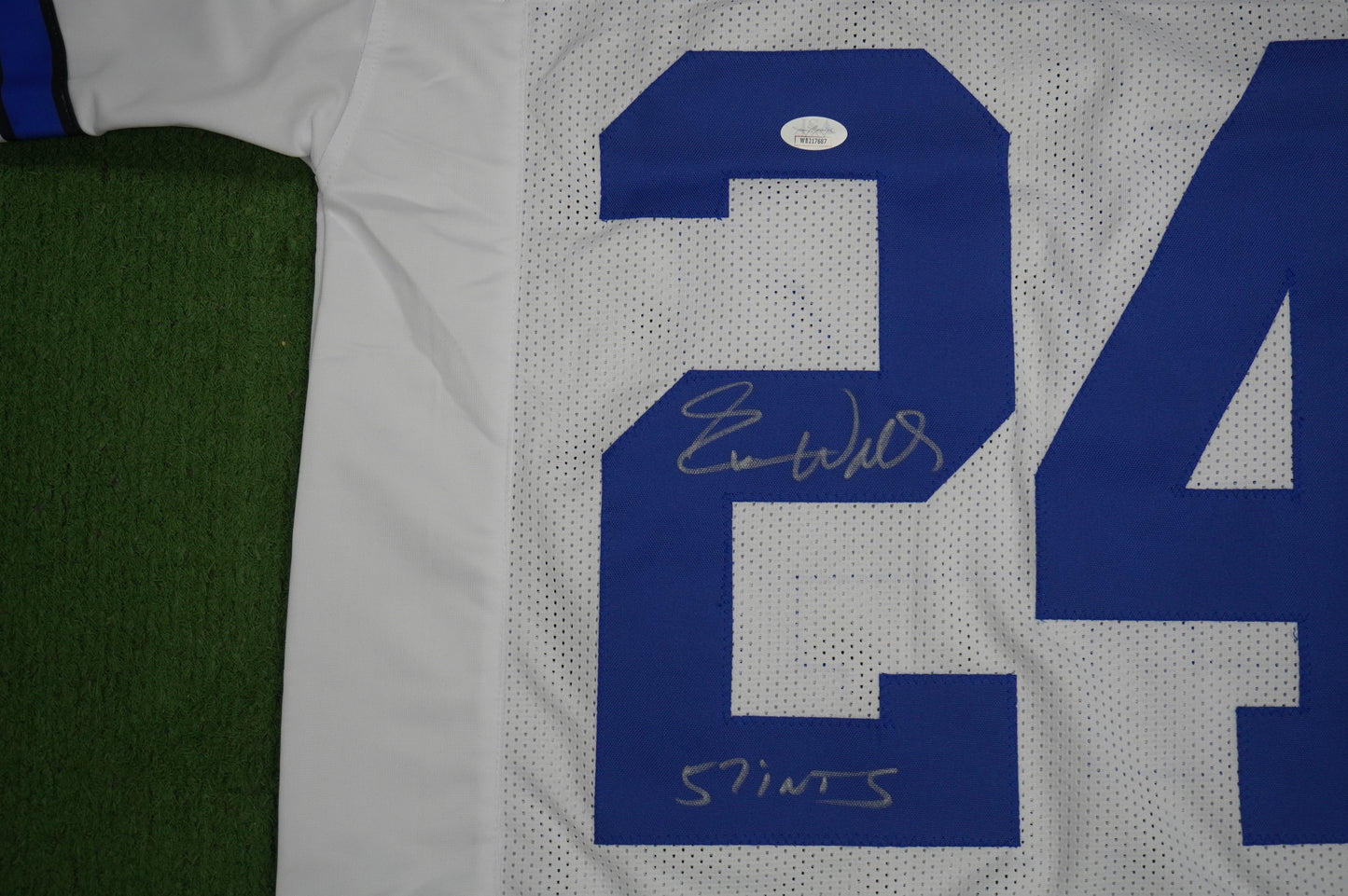 EVERSON WALLS DALLAS COWBOYS SIGNED JERSEY M NY Giants w/57 Ints JSA COA