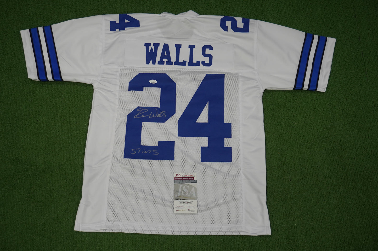EVERSON WALLS DALLAS COWBOYS SIGNED JERSEY M NY Giants w/57 Ints JSA COA