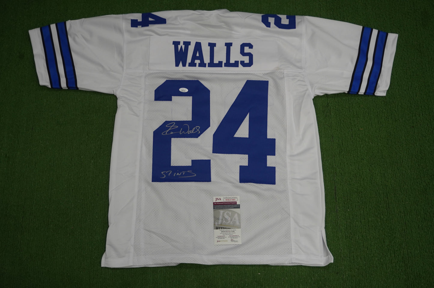 EVERSON WALLS DALLAS COWBOYS SIGNED JERSEY M NY Giants w/57 Ints JSA COA