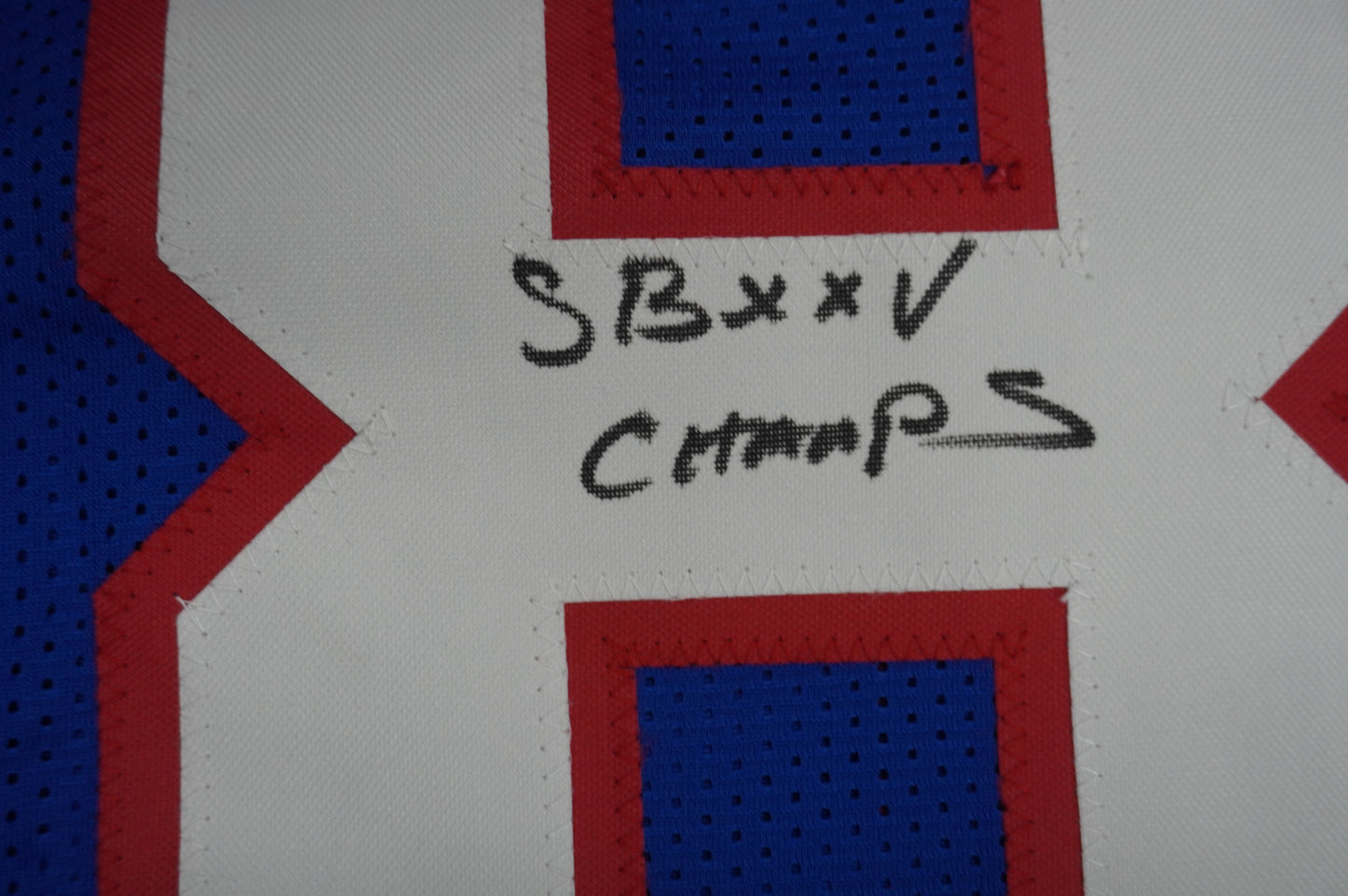 EVERSON WALLS NY Giants SIGNED JERSEY Cowboys XL w/SBXXV Champs JSA COA