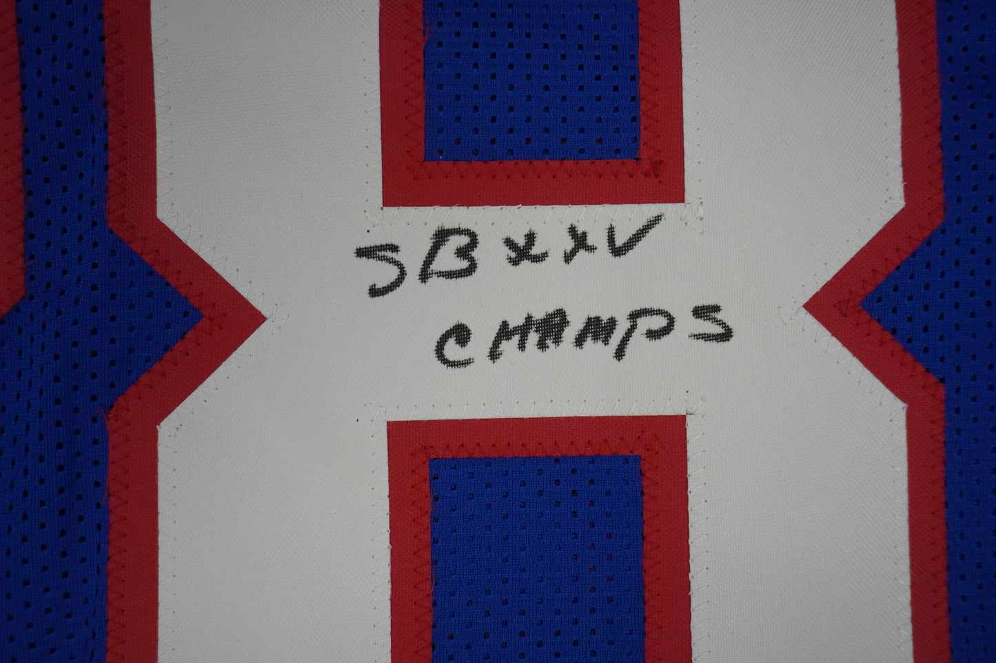 EVERSON WALLS NY Giants SIGNED JERSEY Cowboys XL w/SBXXV Champs JSA COA