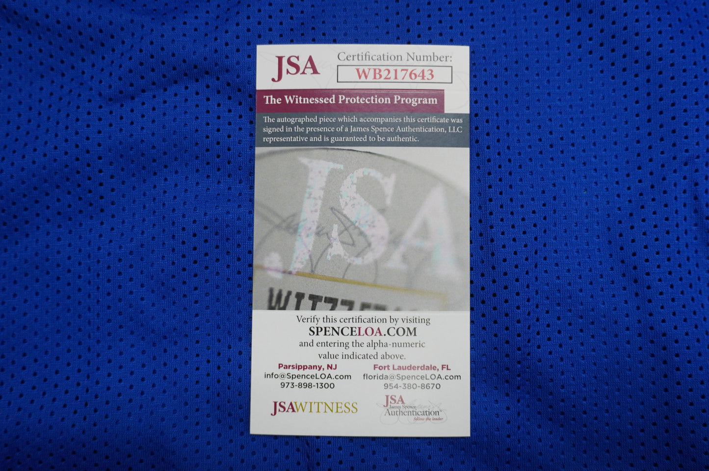 EVERSON WALLS NY Giants SIGNED JERSEY Cowboys XL w/SBXXV Champs JSA COA