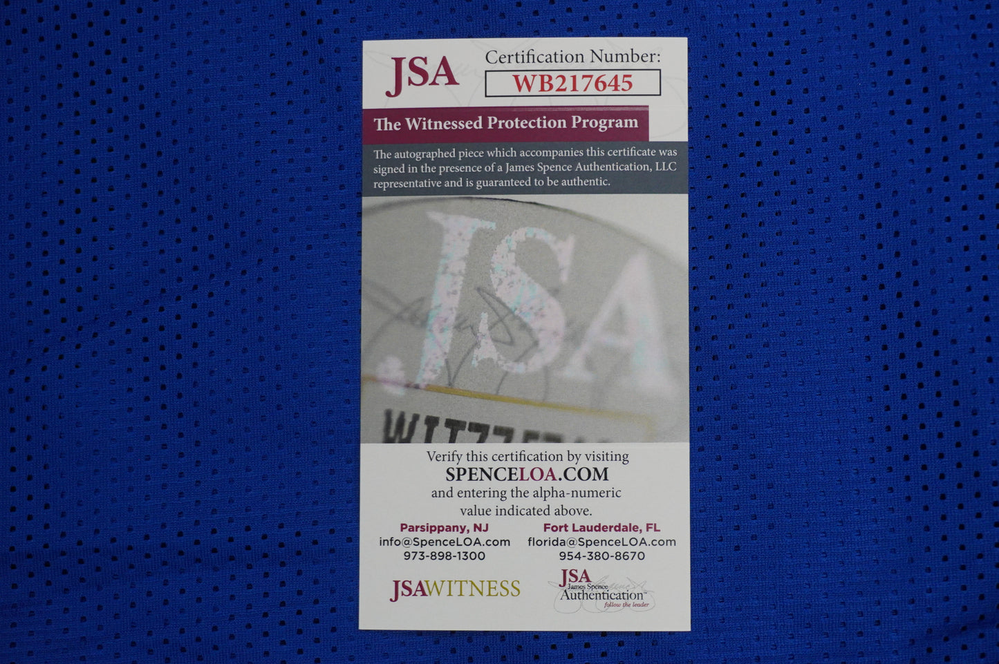 EVERSON WALLS NY Giants SIGNED JERSEY Cowboys XL w/SBXXV Champs JSA COA