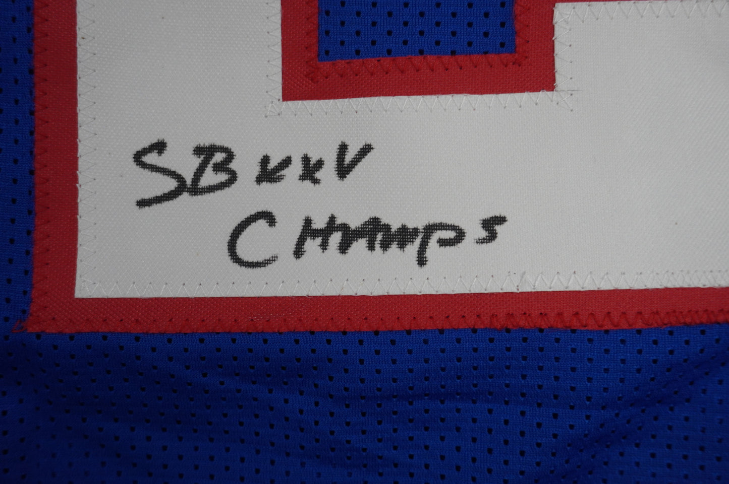 EVERSON WALLS NY Giants SIGNED JERSEY Cowboys XL w/SBXXV Champs JSA COA