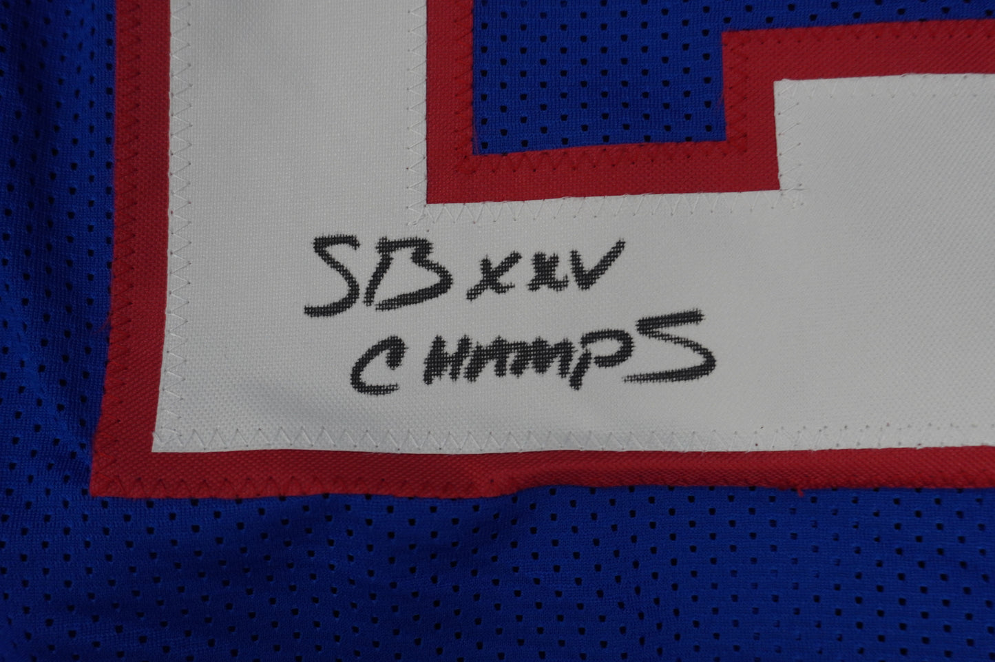 EVERSON WALLS NY Giants SIGNED JERSEY Cowboys XL w/SBXXV Champs JSA COA