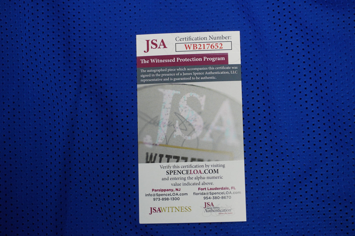 EVERSON WALLS NY Giants SIGNED JERSEY Cowboys XL w/SBXXV Champs JSA COA