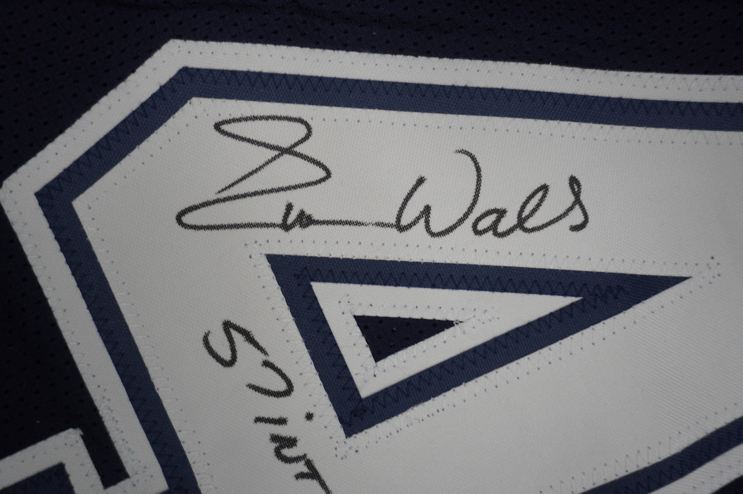EVERSON WALLS DALLAS COWBOYS SIGNED BLUE JERSEY M Giants w/57 Ints JSA COA