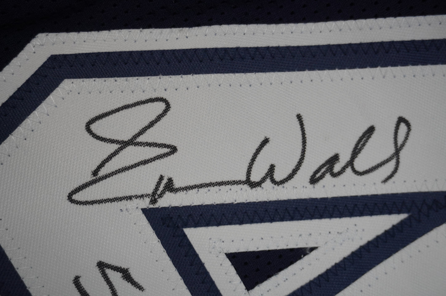 EVERSON WALLS DALLAS COWBOYS SIGNED BLUE JERSEY M Giants w/57 Ints JSA COA