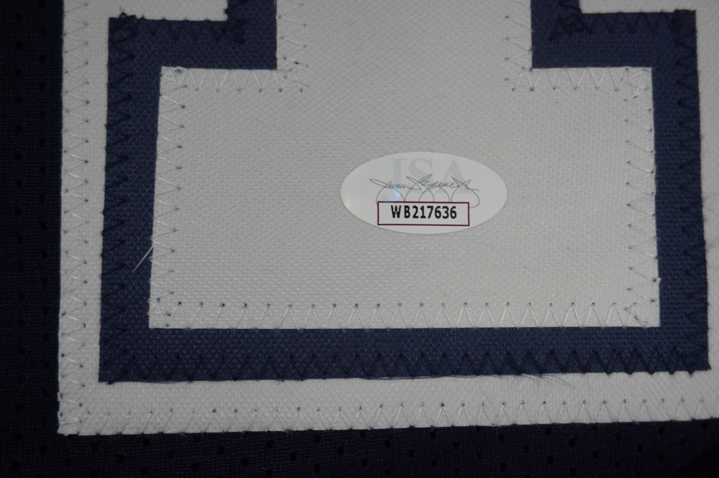 EVERSON WALLS DALLAS COWBOYS SIGNED BLUE JERSEY M Giants w/57 Ints JSA COA