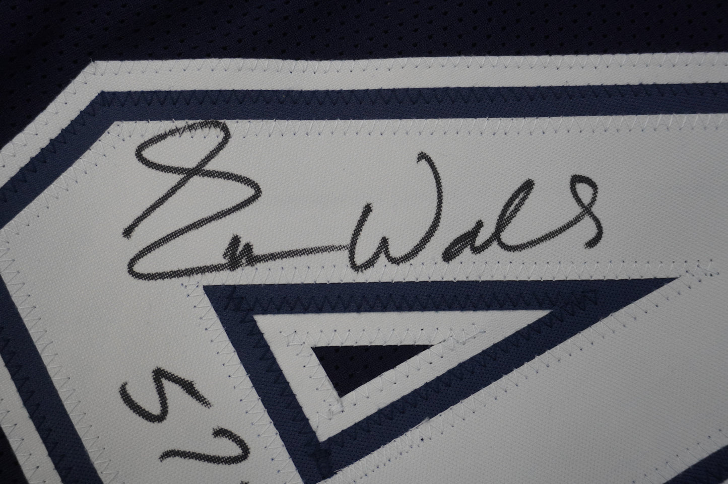 EVERSON WALLS DALLAS COWBOYS SIGNED BLUE JERSEY M Giants w/57 Ints JSA COA