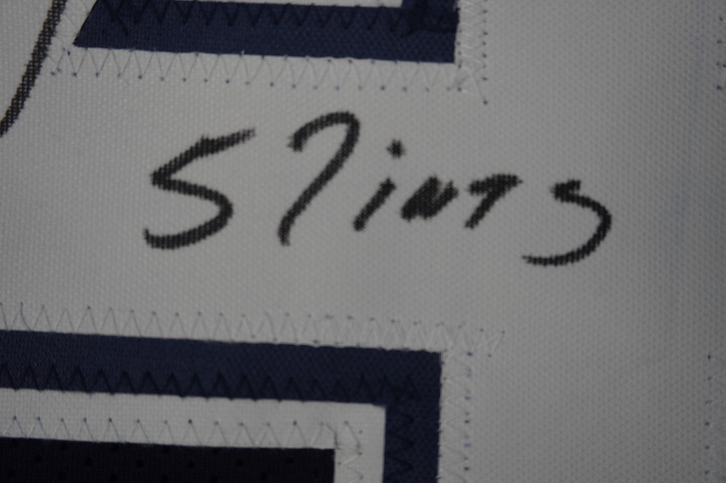 EVERSON WALLS DALLAS COWBOYS SIGNED BLUE JERSEY M Giants w/57 Ints JSA COA