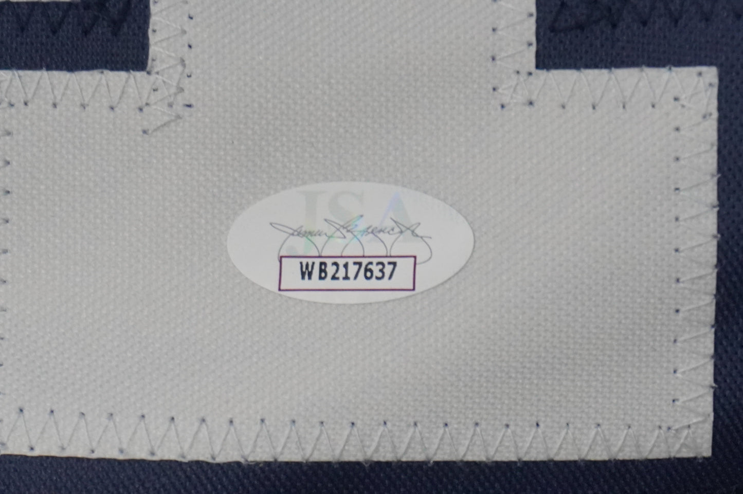 EVERSON WALLS DALLAS COWBOYS SIGNED BLUE JERSEY M Giants w/57 Ints JSA COA