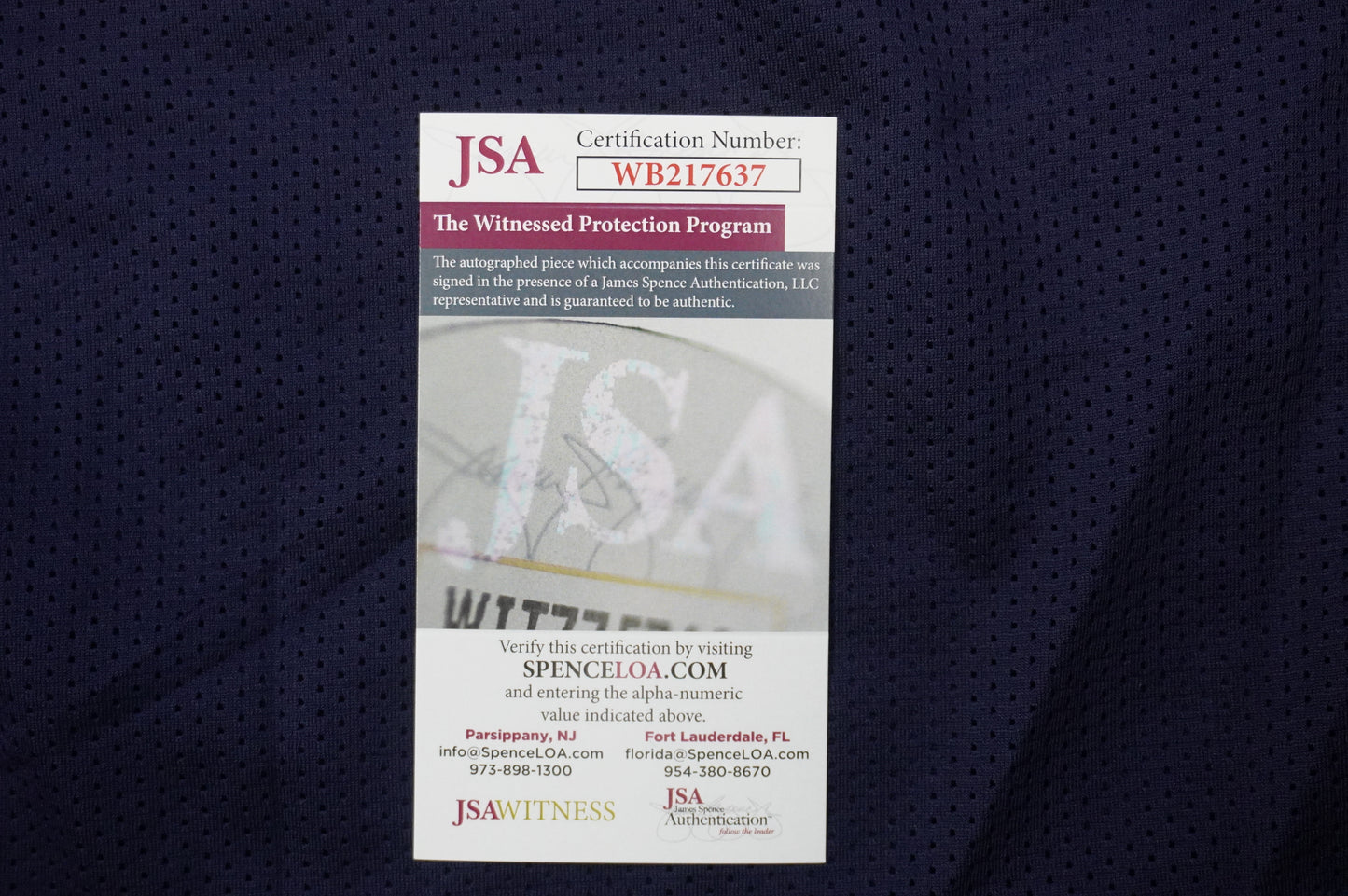 EVERSON WALLS DALLAS COWBOYS SIGNED BLUE JERSEY M Giants w/57 Ints JSA COA