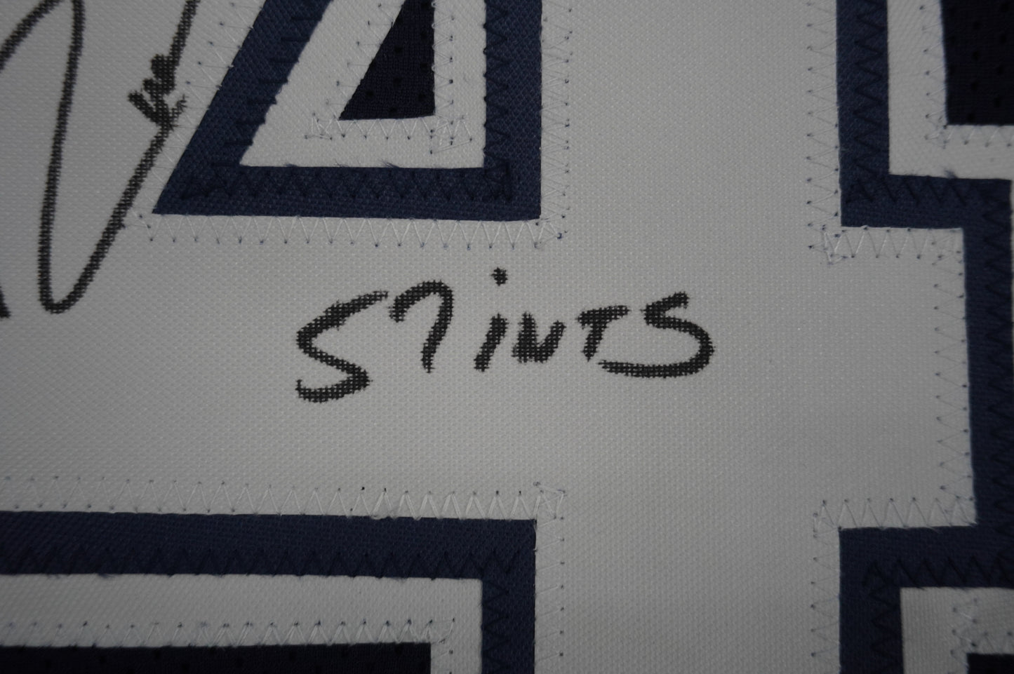 EVERSON WALLS DALLAS COWBOYS SIGNED BLUE JERSEY M Giants w/57 Ints JSA COA