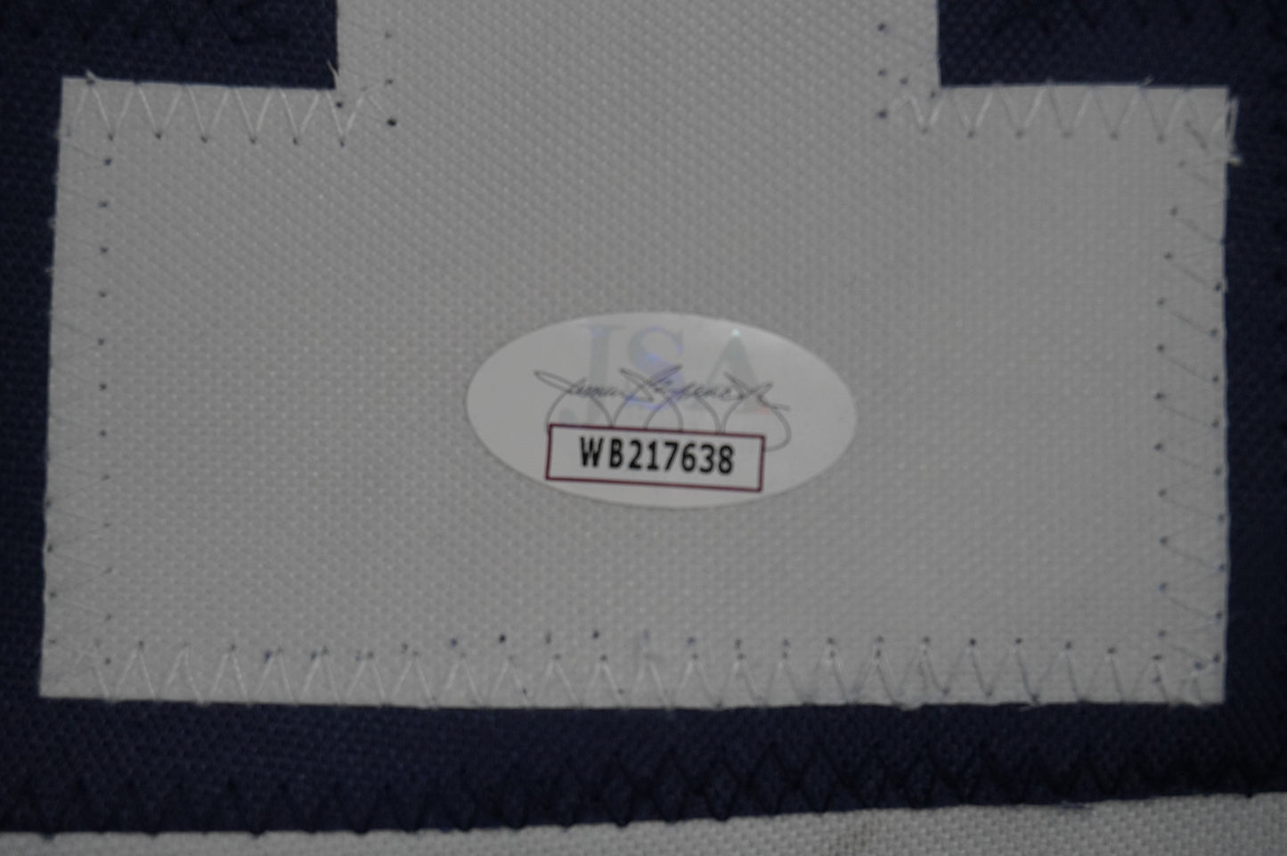 EVERSON WALLS DALLAS COWBOYS SIGNED BLUE JERSEY M Giants w/57 Ints JSA COA