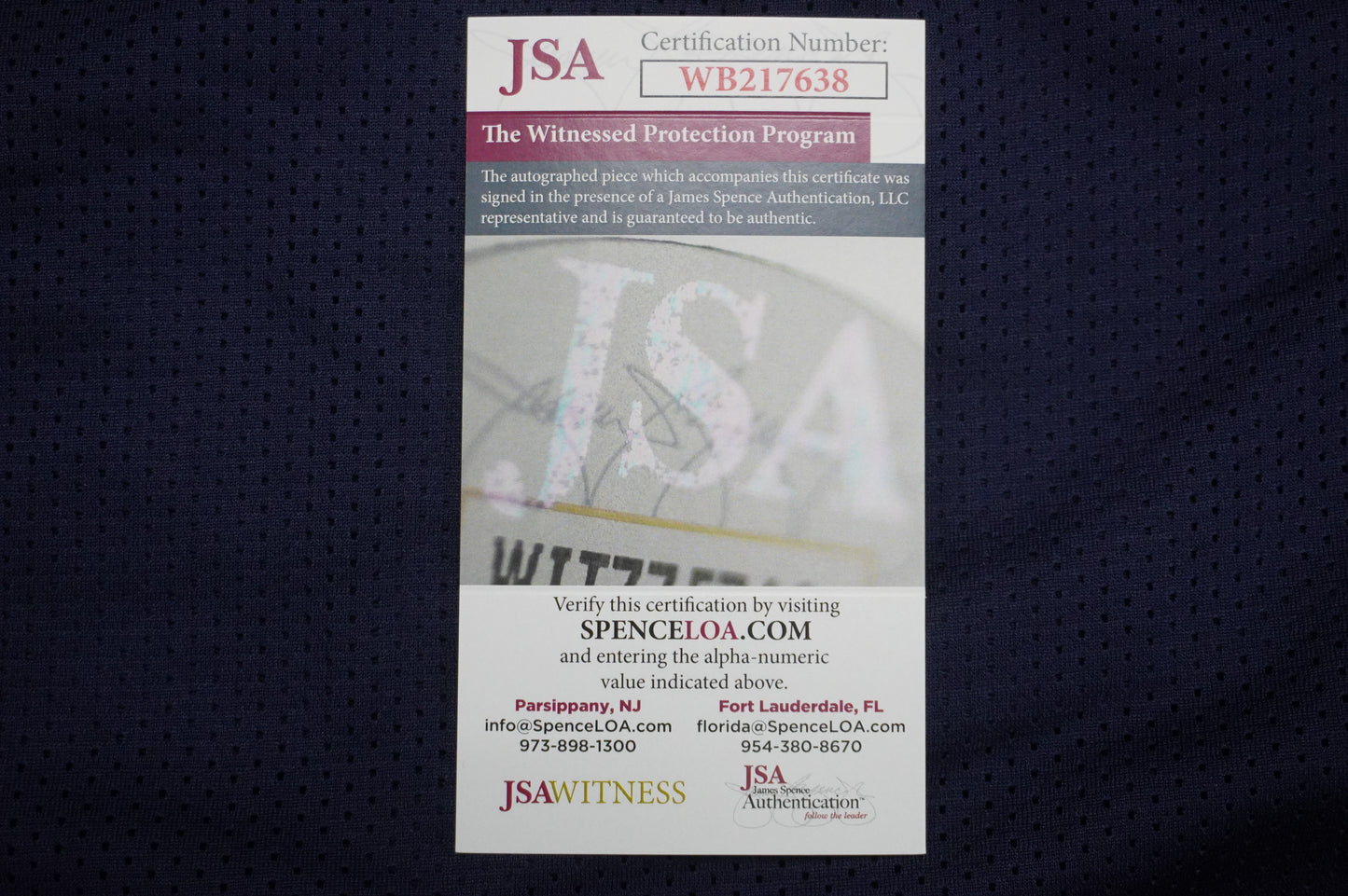 EVERSON WALLS DALLAS COWBOYS SIGNED BLUE JERSEY M Giants w/57 Ints JSA COA