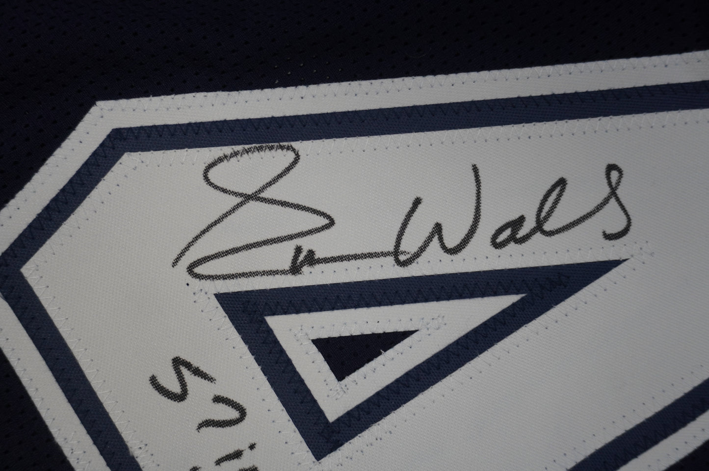 EVERSON WALLS DALLAS COWBOYS SIGNED BLUE JERSEY M Giants w/57 Ints JSA COA