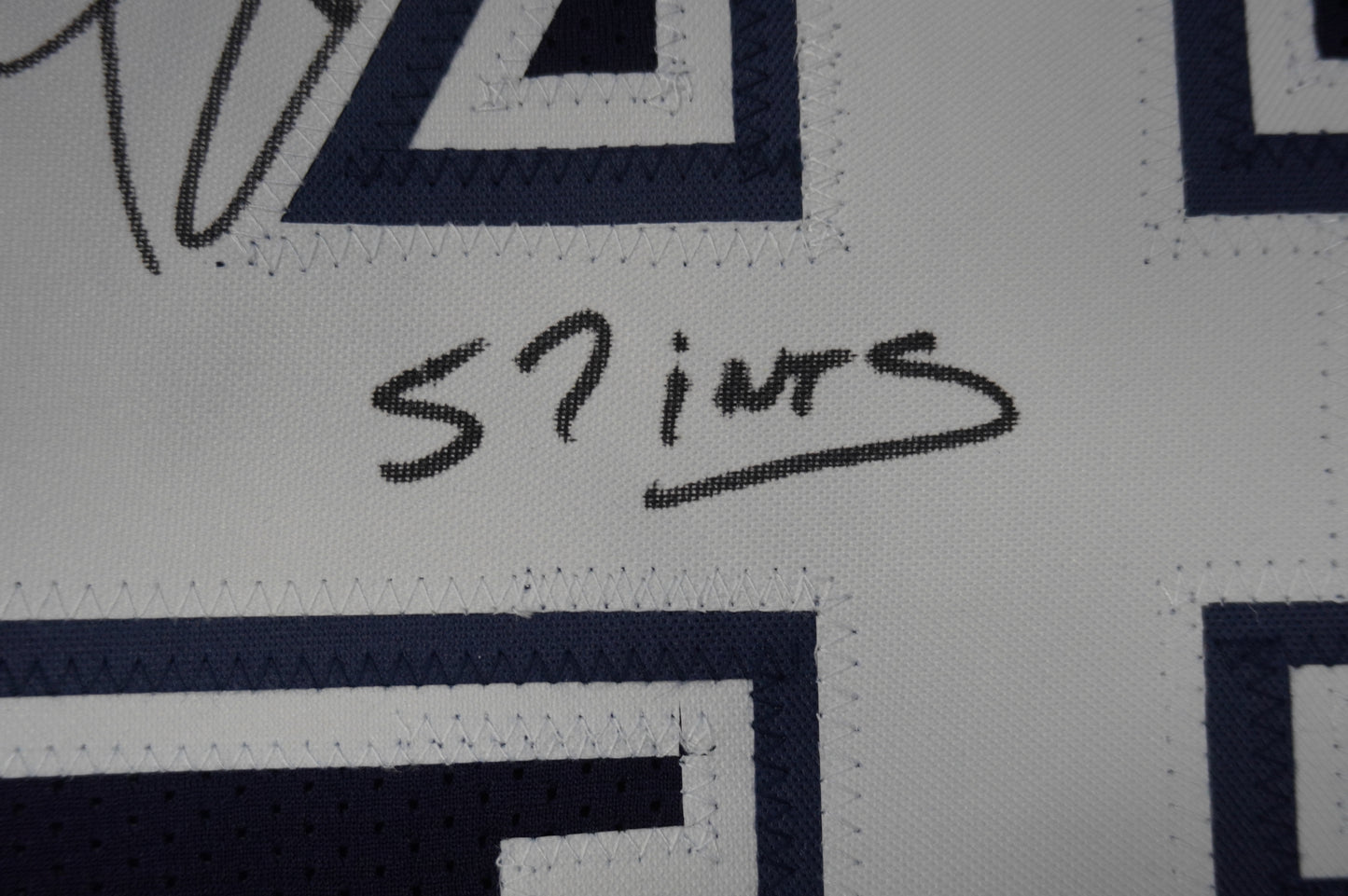 EVERSON WALLS DALLAS COWBOYS SIGNED BLUE JERSEY M Giants w/57 Ints JSA COA