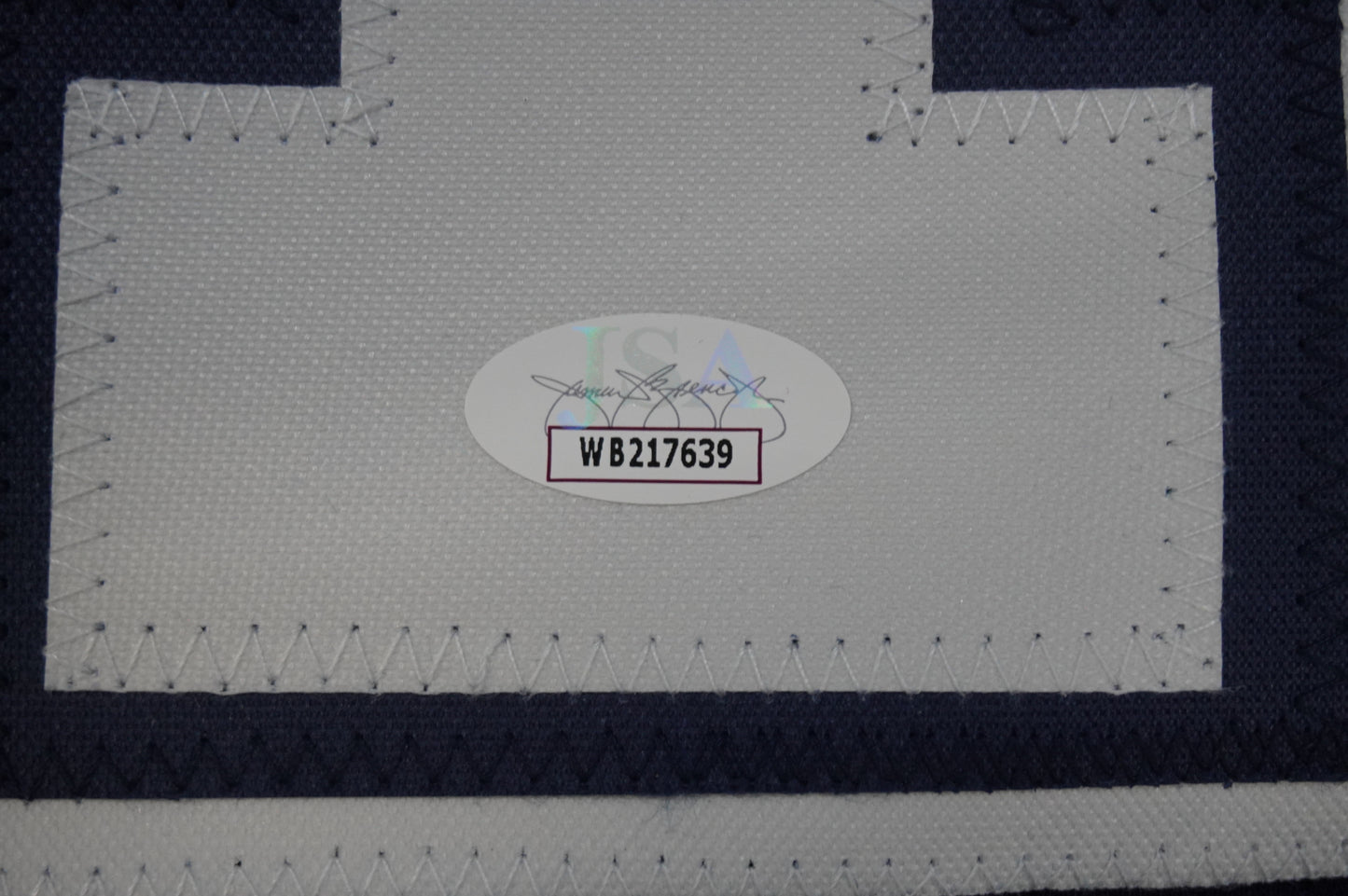 EVERSON WALLS DALLAS COWBOYS SIGNED BLUE JERSEY M Giants w/57 Ints JSA COA