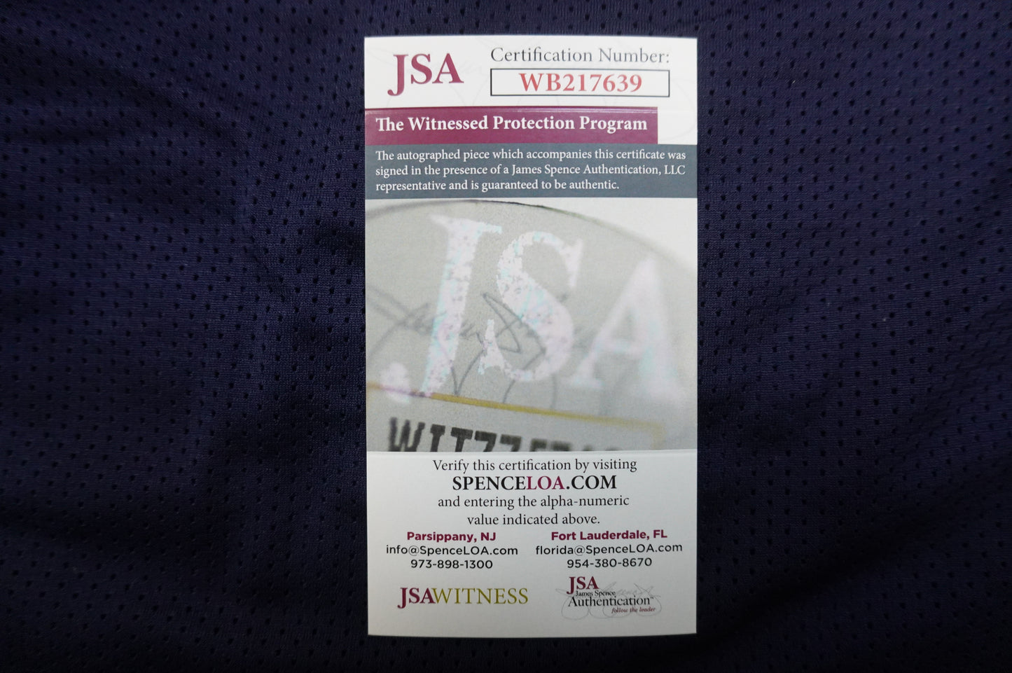 EVERSON WALLS DALLAS COWBOYS SIGNED BLUE JERSEY M Giants w/57 Ints JSA COA