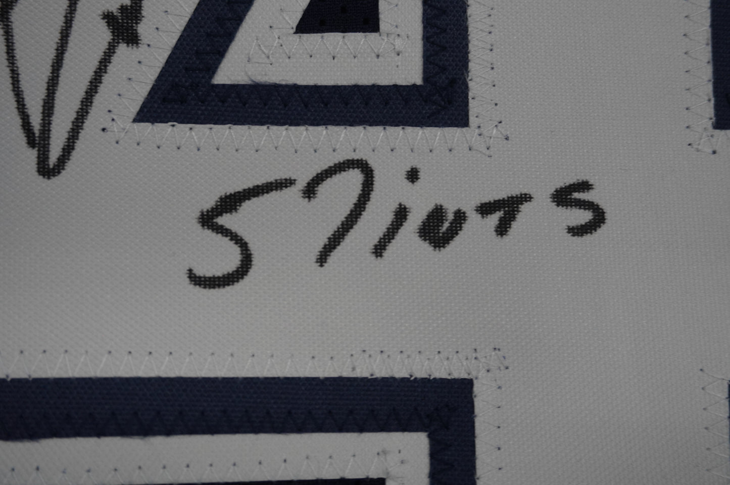 EVERSON WALLS DALLAS COWBOYS SIGNED BLUE JERSEY L Giants w/57 Ints JSA COA