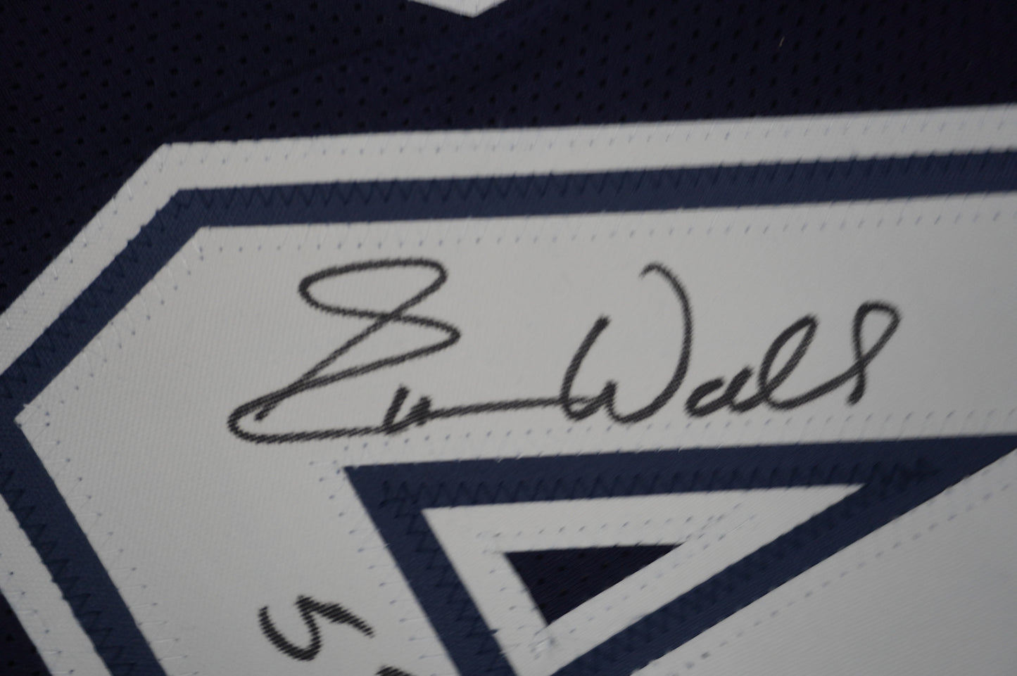 EVERSON WALLS DALLAS COWBOYS SIGNED BLUE JERSEY L Giants w/57 Ints JSA COA