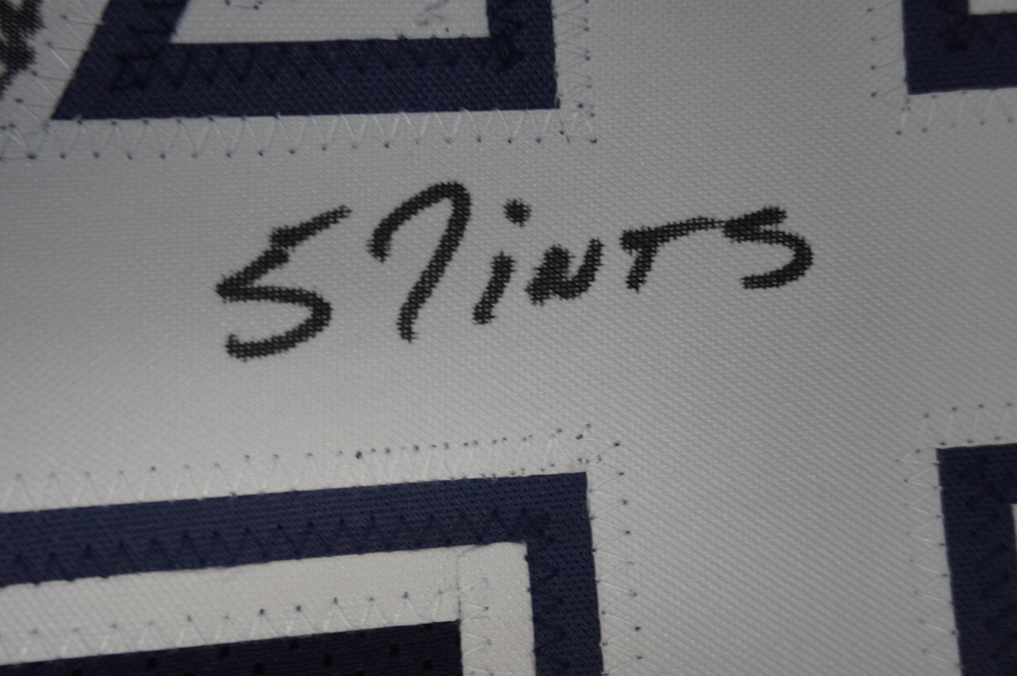 EVERSON WALLS DALLAS COWBOYS SIGNED BLUE JERSEY L Giants w/57 Ints JSA COA