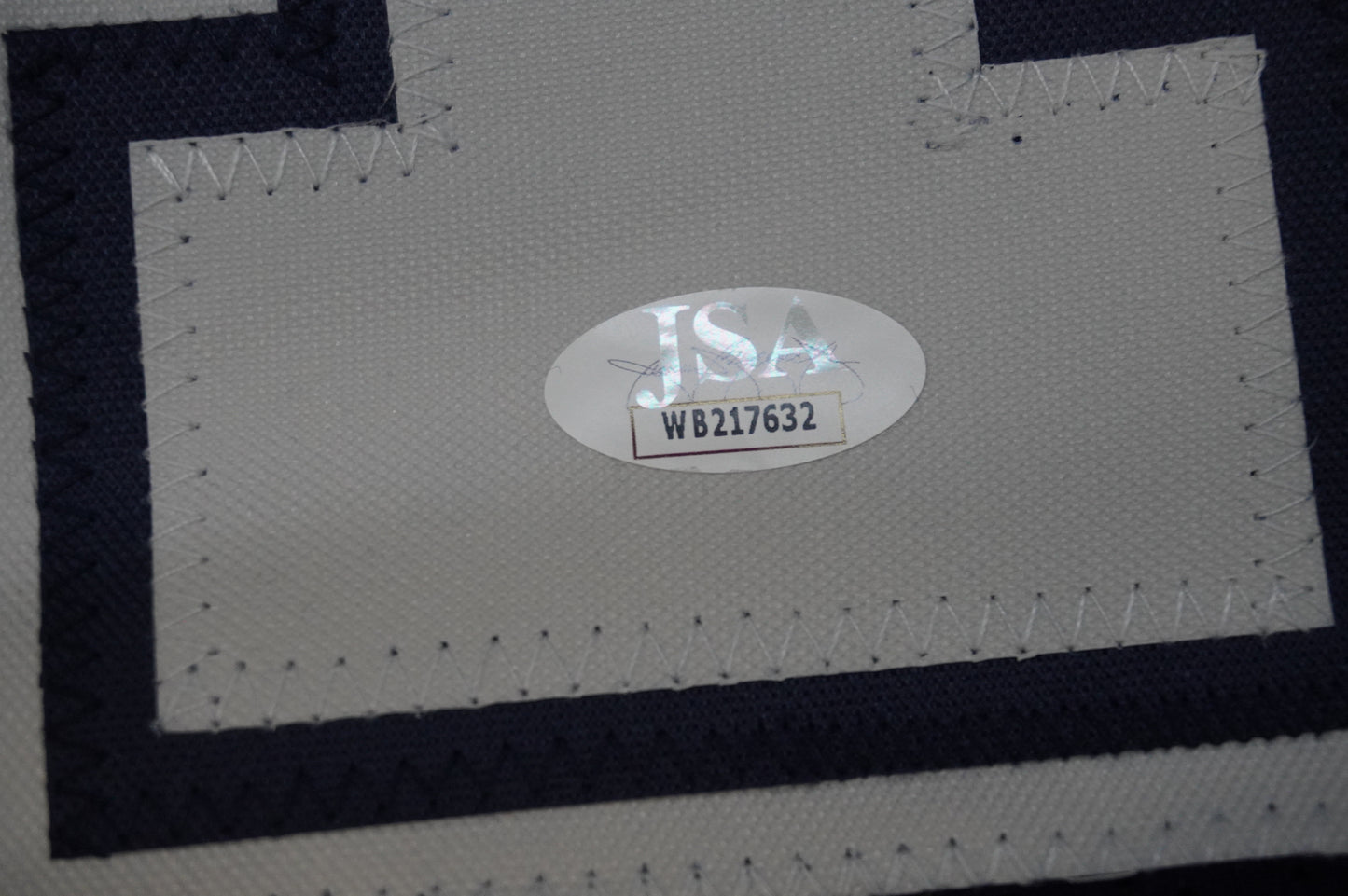 EVERSON WALLS DALLAS COWBOYS SIGNED BLUE JERSEY L Giants w/57 Ints JSA COA