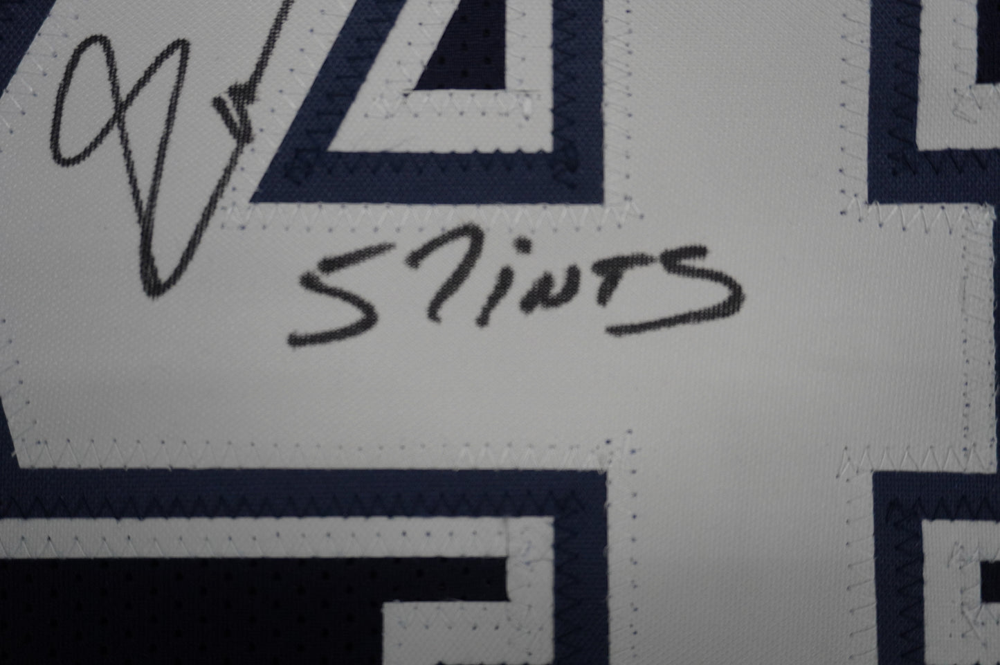 EVERSON WALLS DALLAS COWBOYS SIGNED BLUE JERSEY L Giants w/57 Ints JSA COA