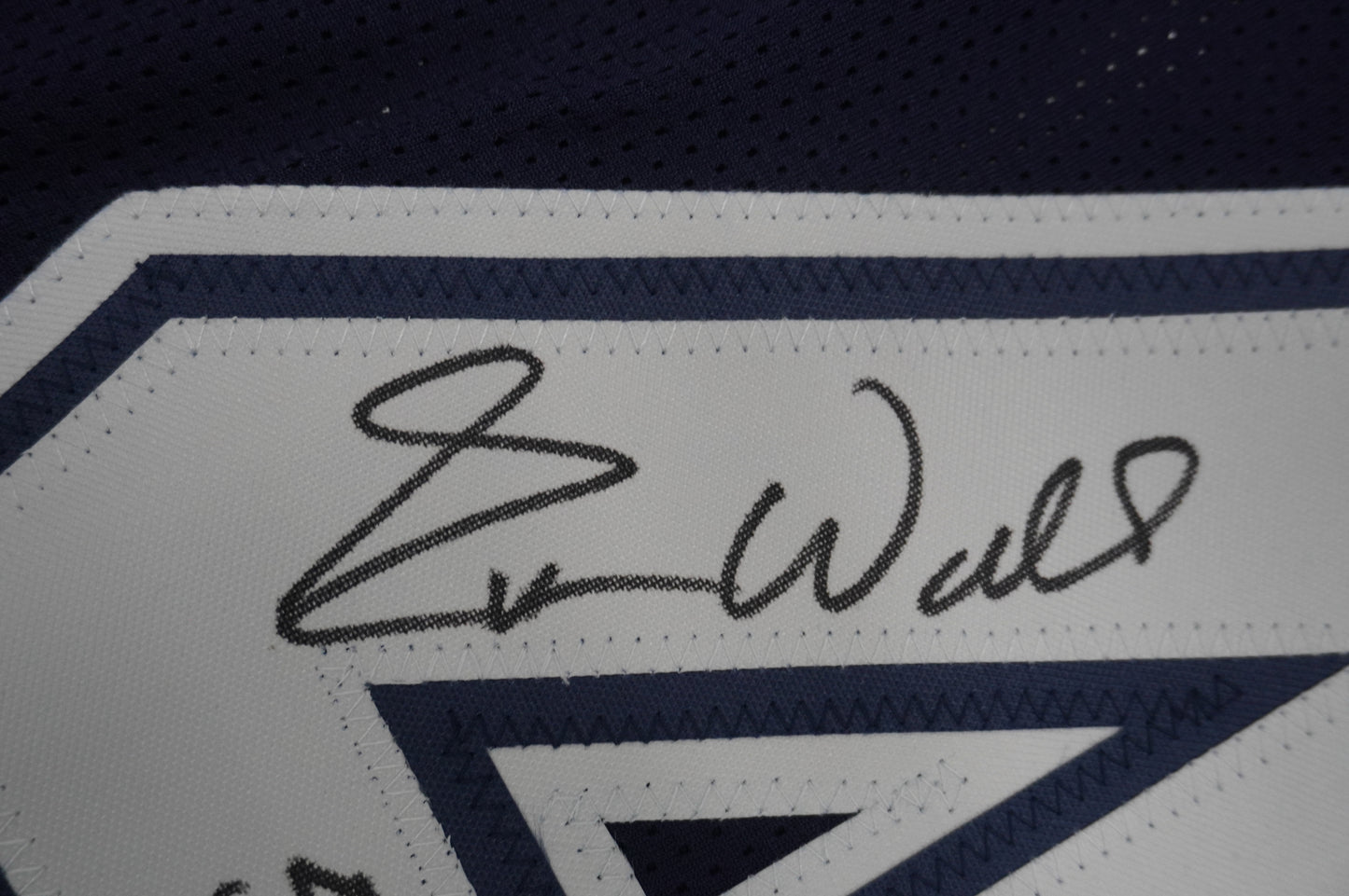 EVERSON WALLS DALLAS COWBOYS SIGNED BLUE JERSEY XL Giants w/57 Ints JSA COA