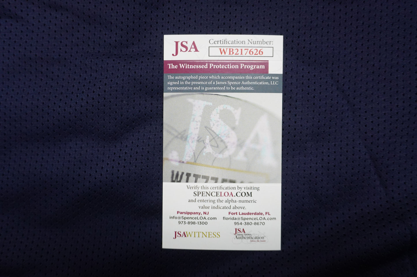 EVERSON WALLS DALLAS COWBOYS SIGNED BLUE JERSEY XL Giants w/57 Ints JSA COA