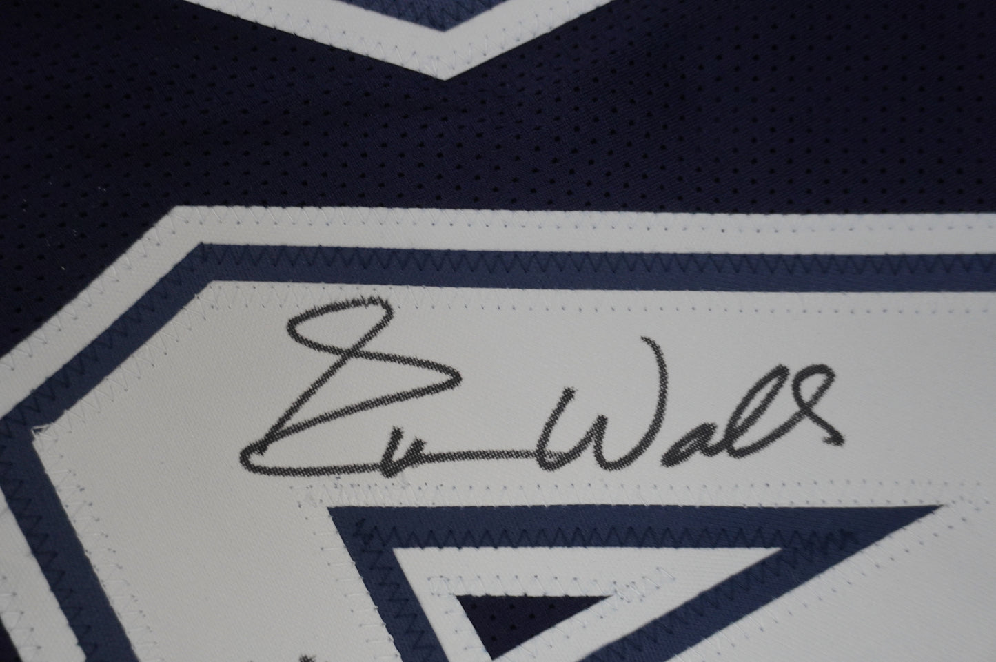 EVERSON WALLS DALLAS COWBOYS SIGNED BLUE JERSEY XL Giants w/57 Ints JSA COA