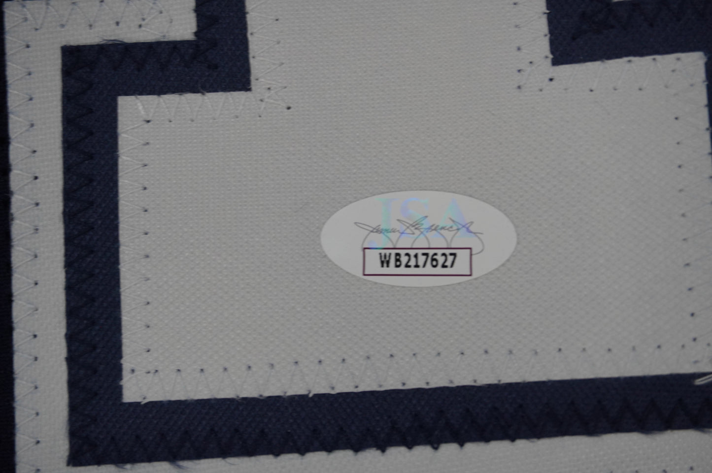 EVERSON WALLS DALLAS COWBOYS SIGNED BLUE JERSEY XL Giants w/57 Ints JSA COA