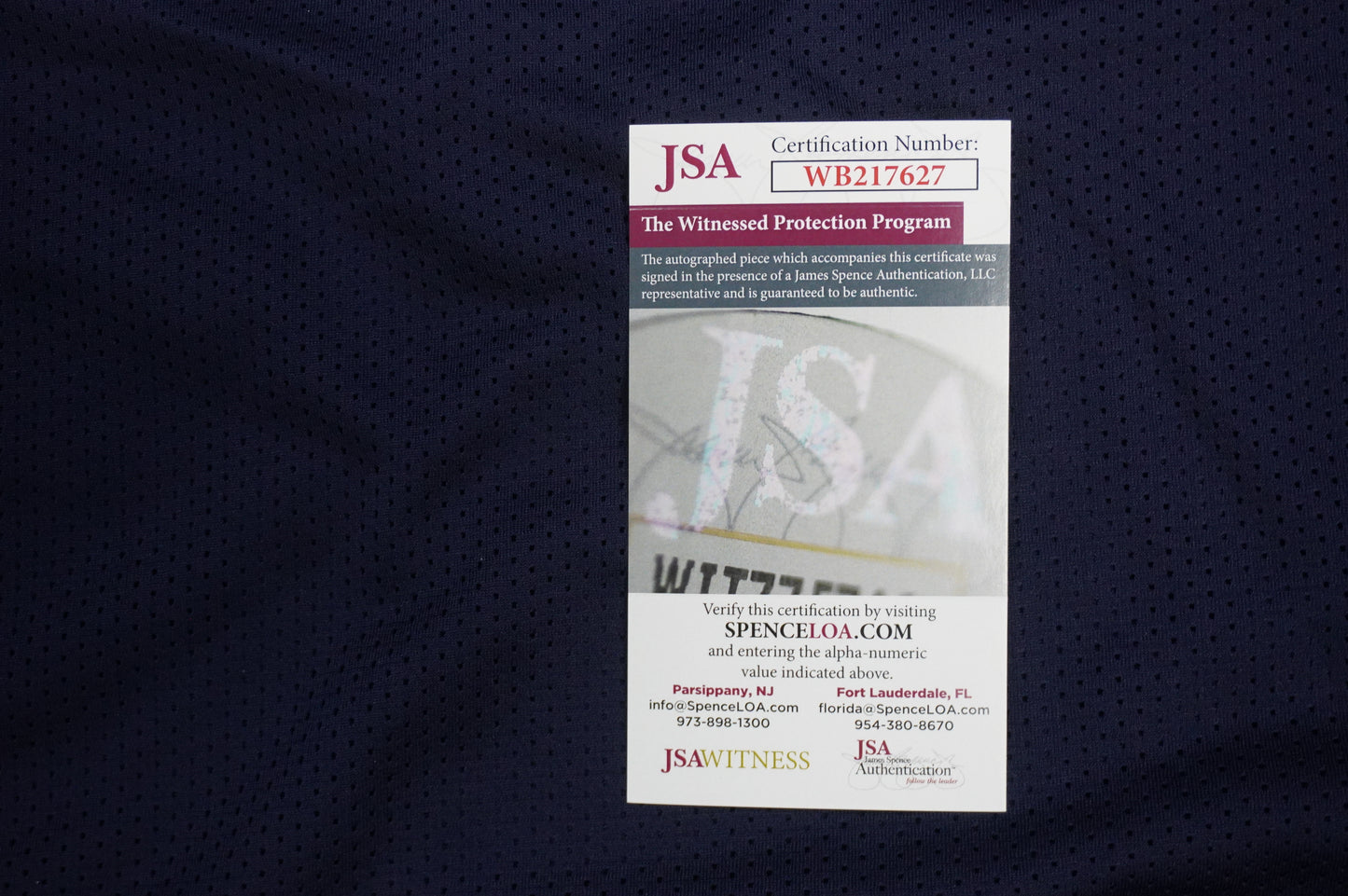 EVERSON WALLS DALLAS COWBOYS SIGNED BLUE JERSEY XL Giants w/57 Ints JSA COA