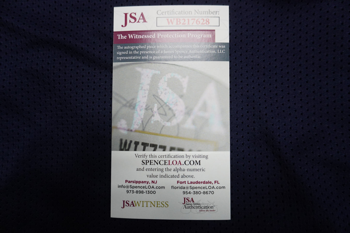 EVERSON WALLS DALLAS COWBOYS SIGNED BLUE JERSEY XL Giants w/57 Ints JSA COA