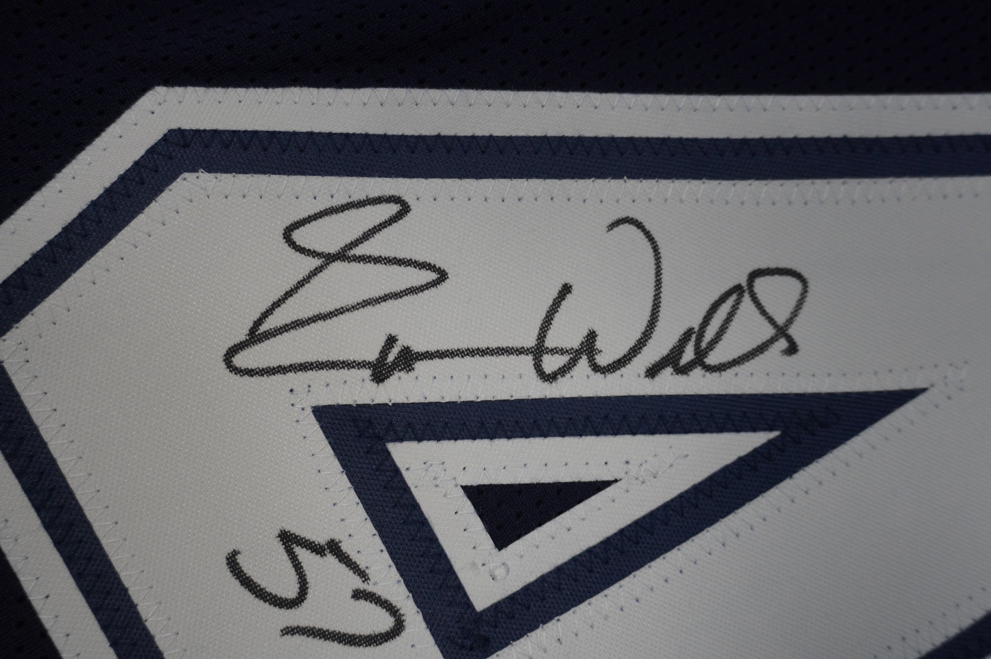 EVERSON WALLS DALLAS COWBOYS SIGNED BLUE JERSEY XL Giants w/57 Ints JSA COA