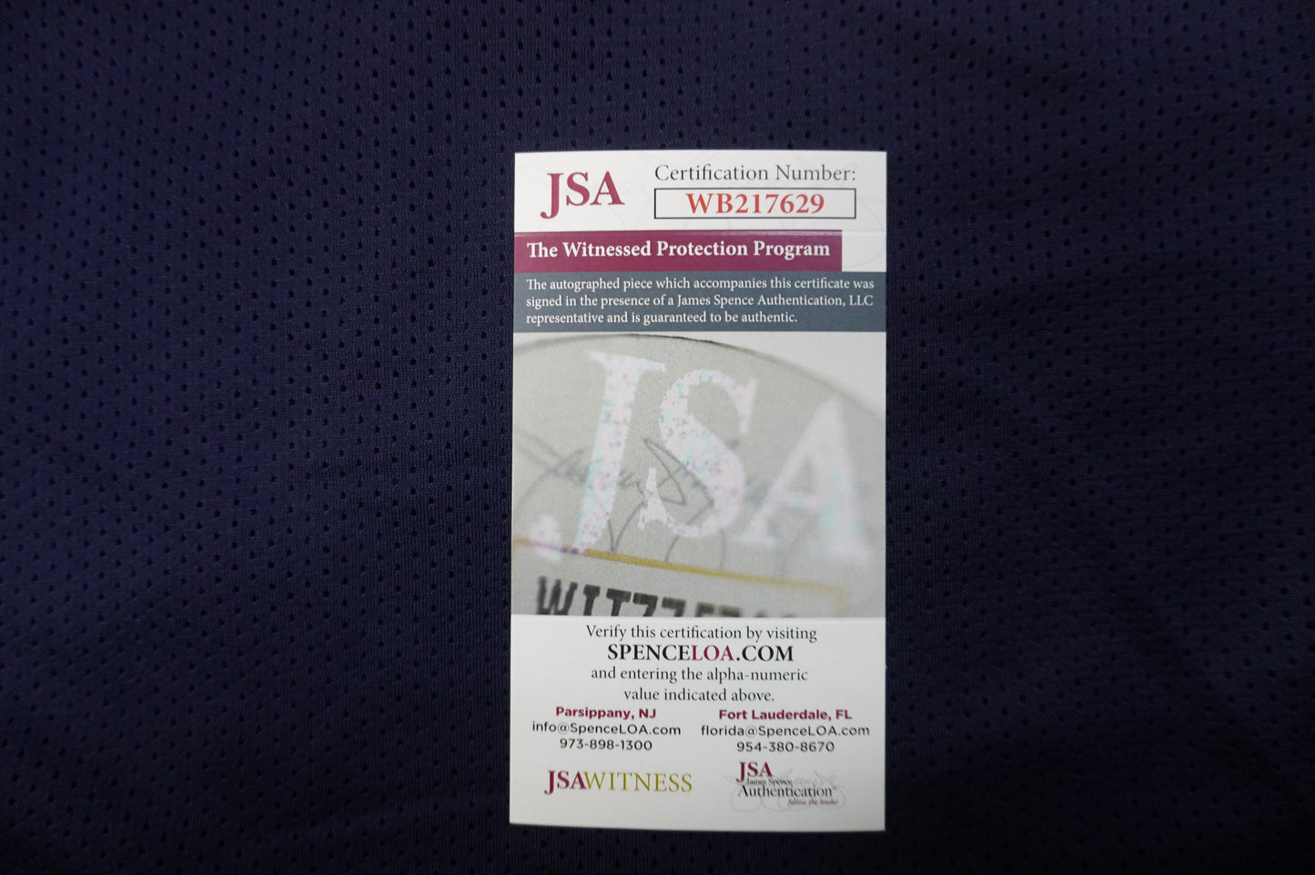 EVERSON WALLS DALLAS COWBOYS SIGNED BLUE JERSEY XL Giants w/57 Ints JSA COA