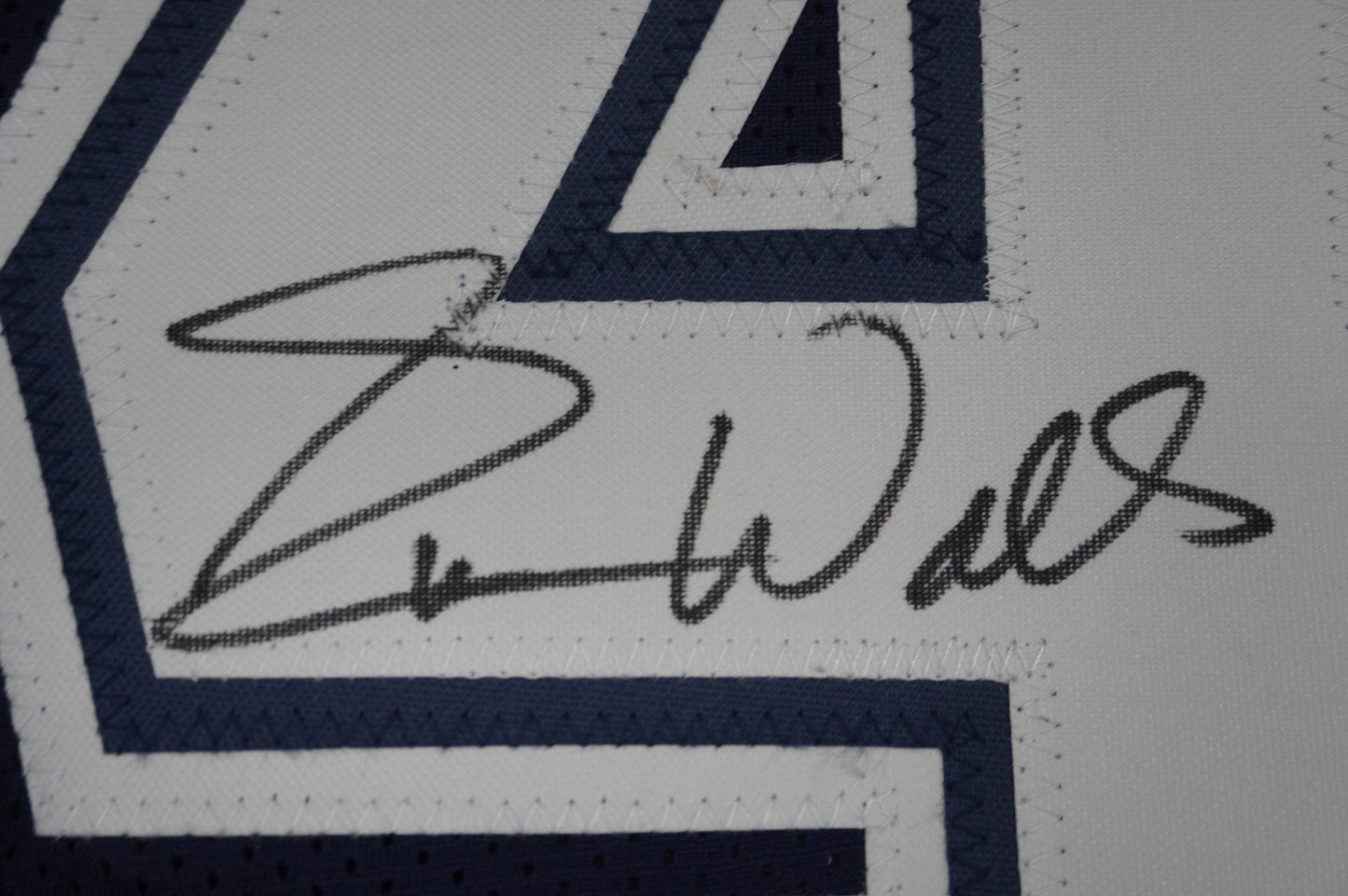 EVERSON WALLS DALLAS COWBOYS SIGNED BLUE JERSEY XL Giants JSA COA