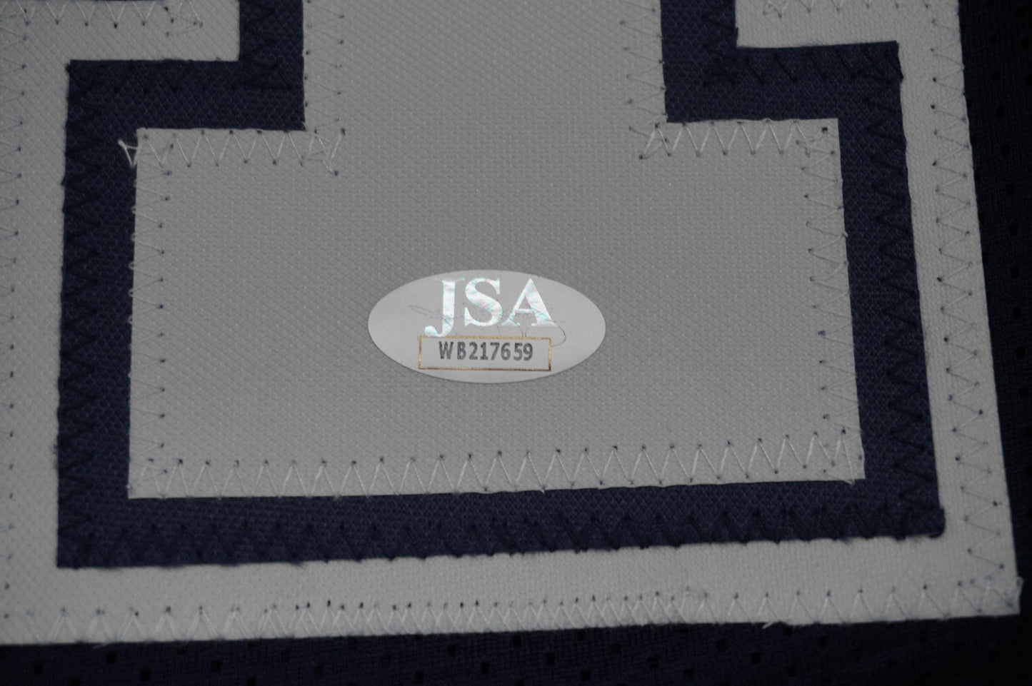 EVERSON WALLS DALLAS COWBOYS SIGNED BLUE JERSEY XL Giants JSA COA